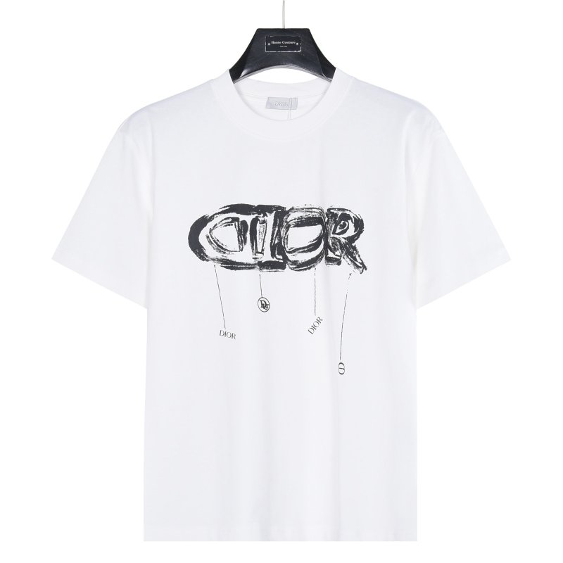 Dior Oversized White Graphic T-Shirt view