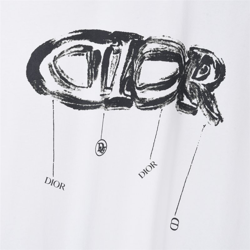 Dior Oversized White Graphic T-Shirt view