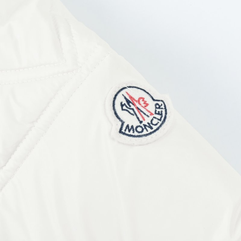 Cream Puffer Down Jacket - Short Fit view
