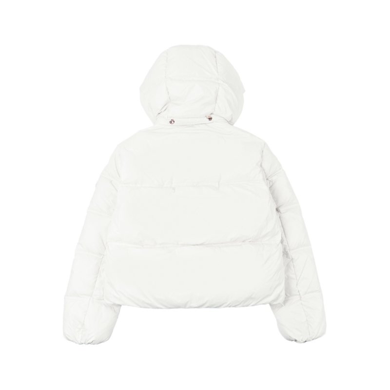 Cream Puffer Down Jacket - Short Fit view