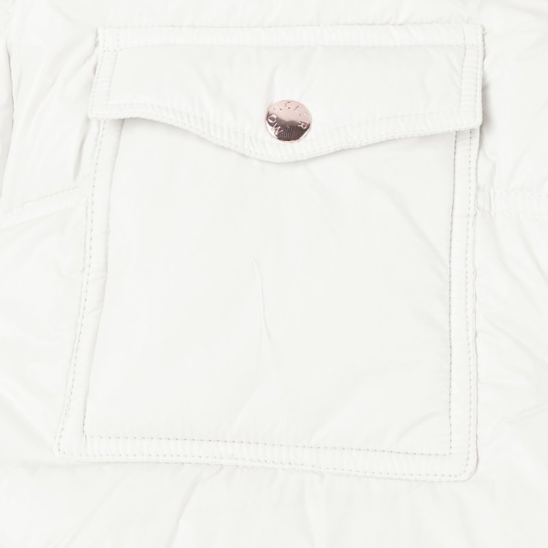 Cream Puffer Down Jacket - Short Fit view