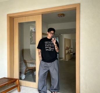 Maison Margiela Black Graffiti Logo T-Shirt view 7