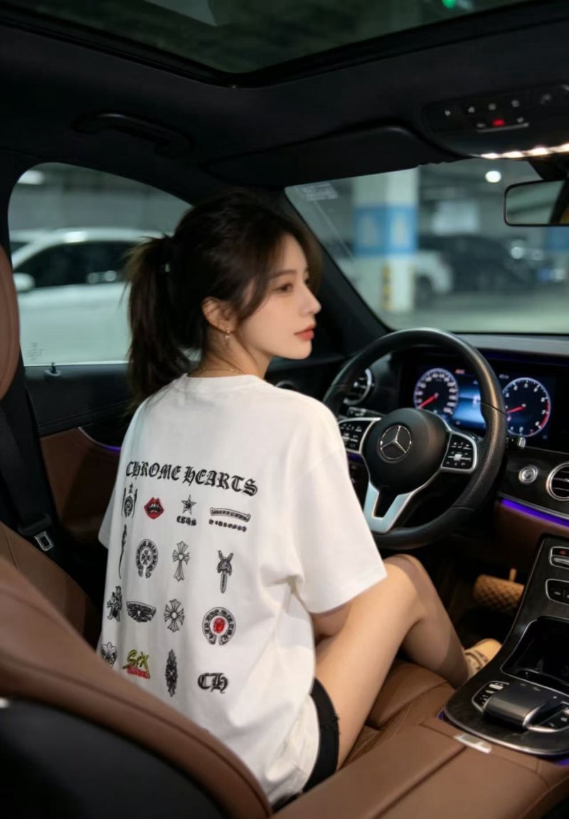 Chrome Hearts Symbol Print White T-Shirt