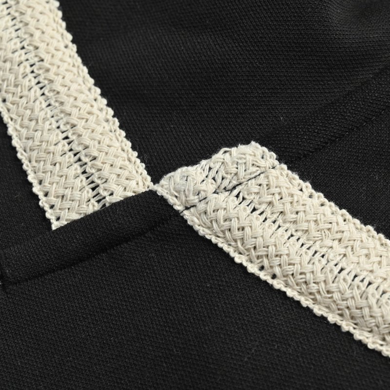 Loewe Black Wool Zip Hoodie Jacket Cream Lining view