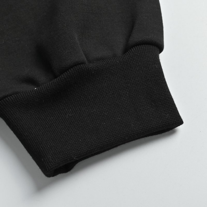 Loewe Black Wool Zip Hoodie Jacket Cream Lining view