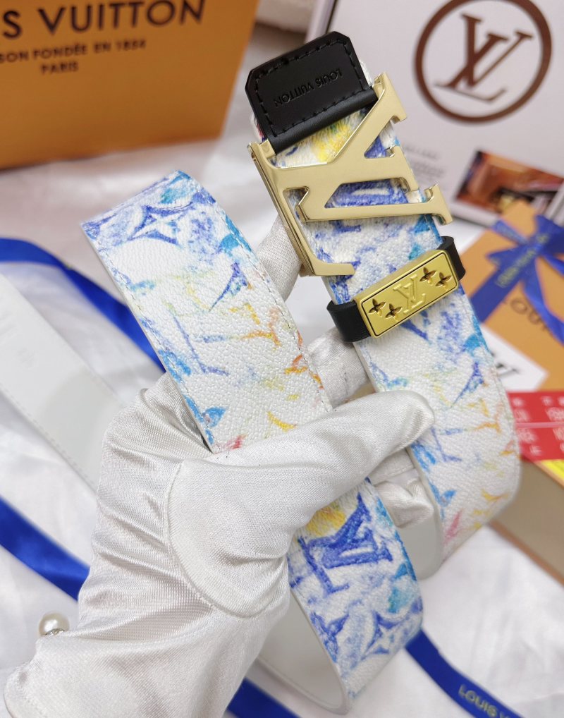 Louis Vuitton Monogram Canvas LV Buckle Belt - Multicolor view