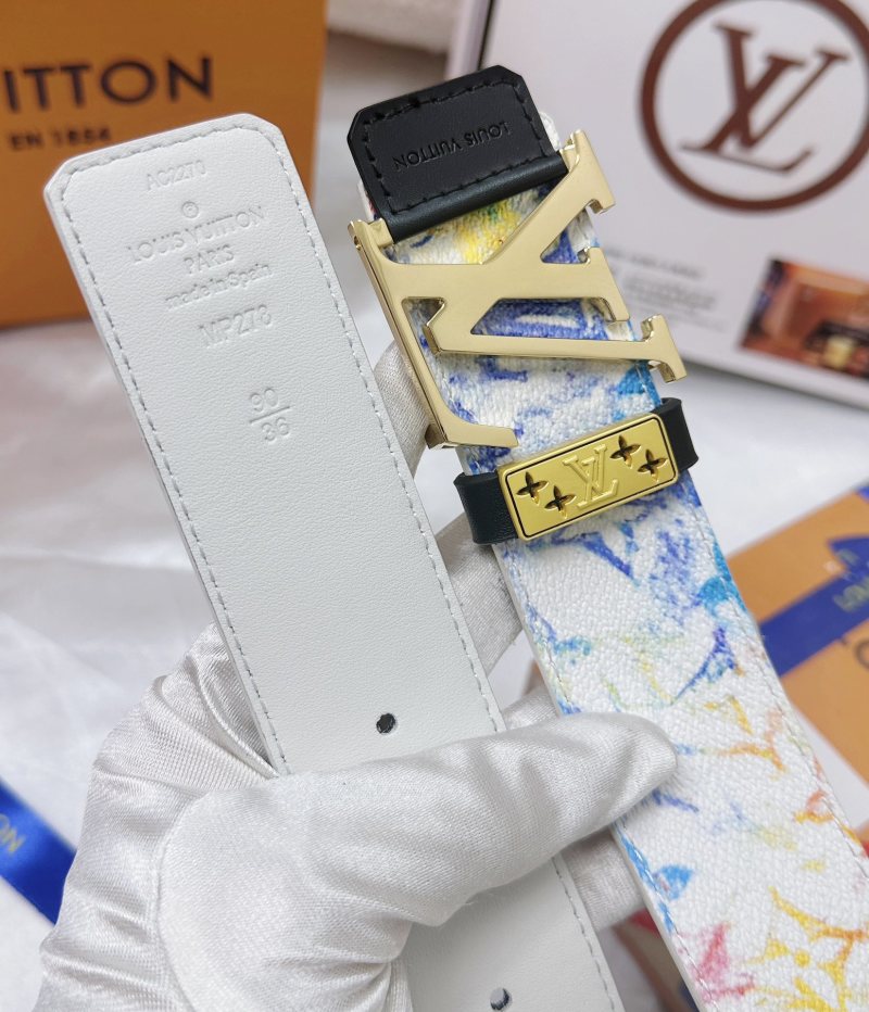 Louis Vuitton Monogram Canvas LV Buckle Belt - Multicolor view