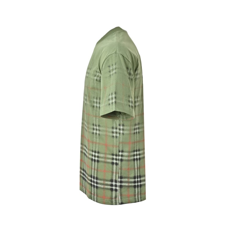 Burberry Check Short-Sleeve T-Shirt Sage Green view