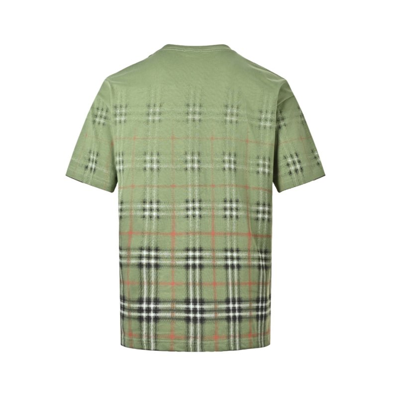 Burberry Check Short-Sleeve T-Shirt Sage Green view