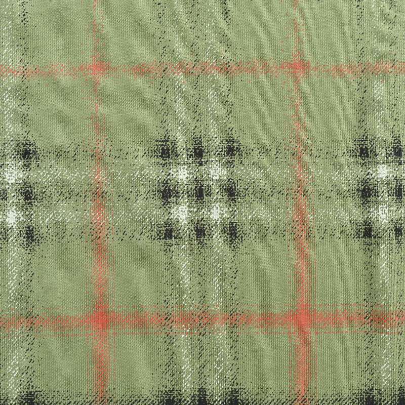 Burberry Check Short-Sleeve T-Shirt Sage Green view