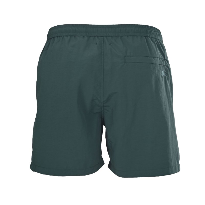 Burberry BBR Drawstring Nylon Check Swim Shorts - Green view