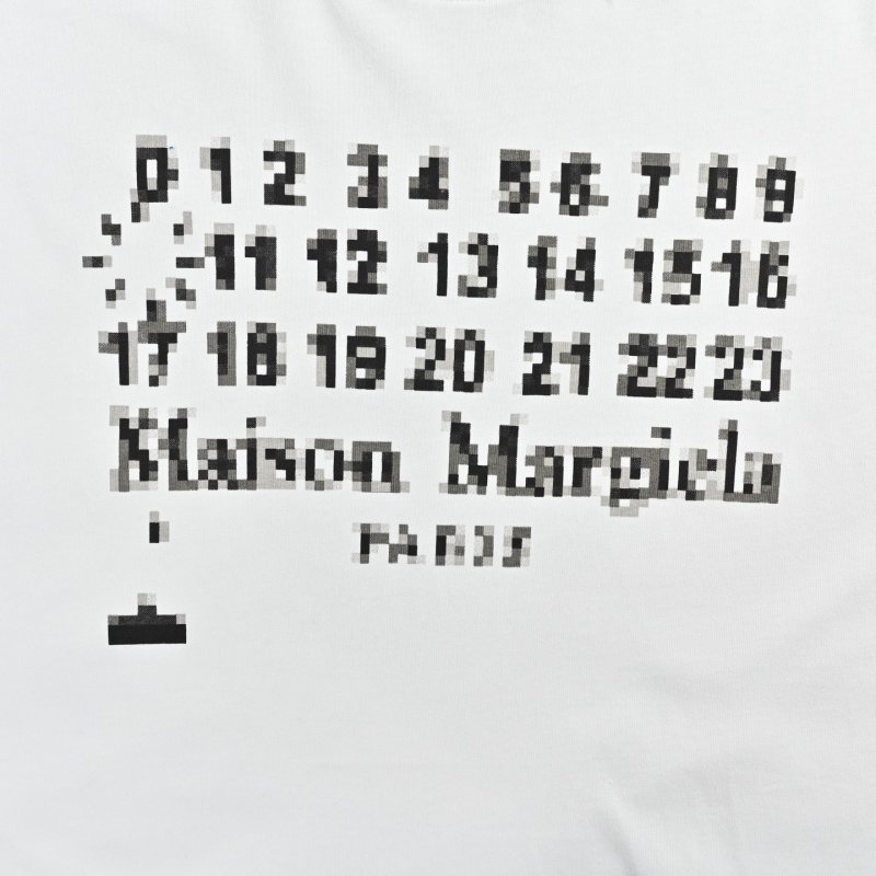 Maison Margiela Mosaic Print White T-Shirt view