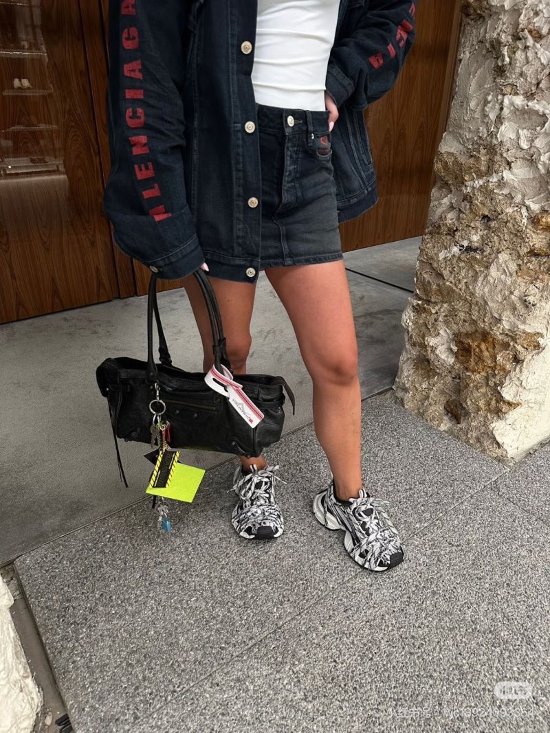 Black Denim Jacket with Red Back Graphic view