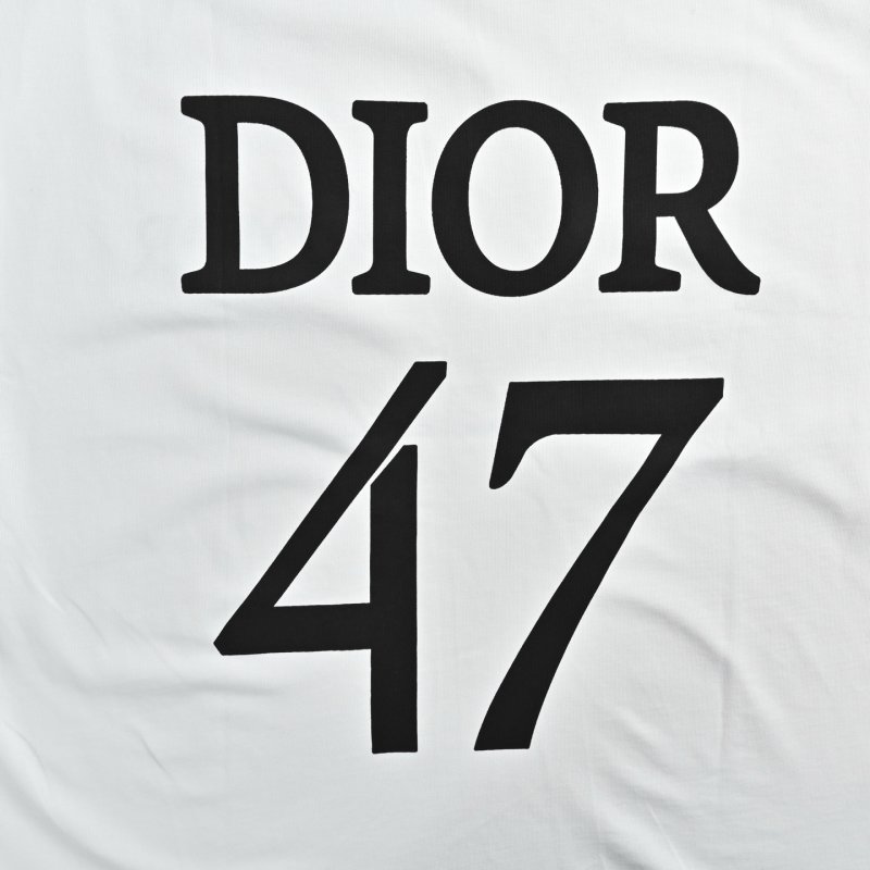 Dior Cream Striped Short Sleeve T-Shirt view