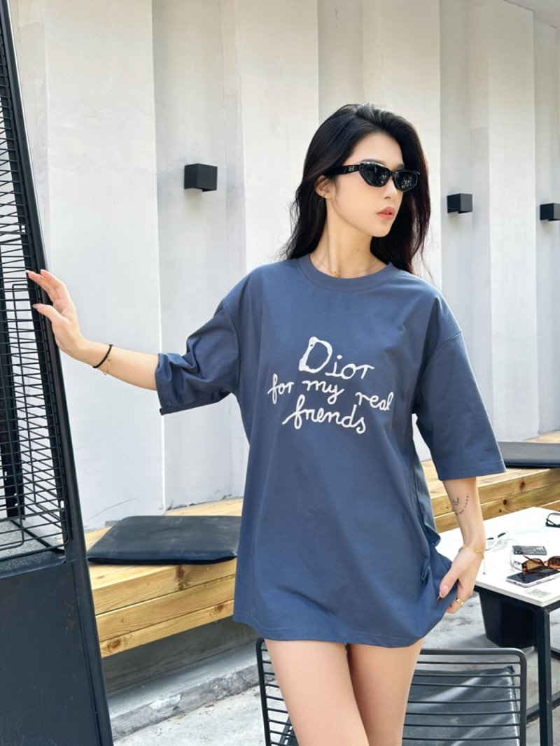 Dior 'For My Friends' Navy Oversized T-Shirt view