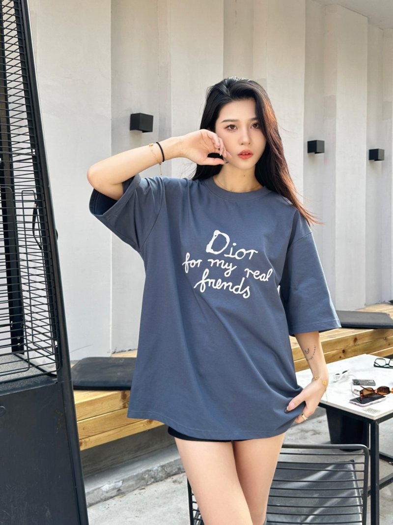 Dior 'For My Friends' Navy Oversized T-Shirt view