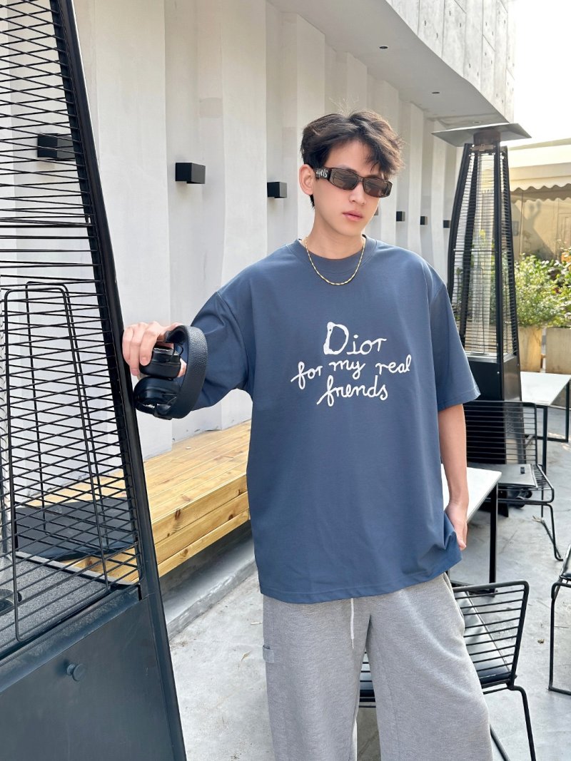 Dior 'For My Friends' Navy Oversized T-Shirt view