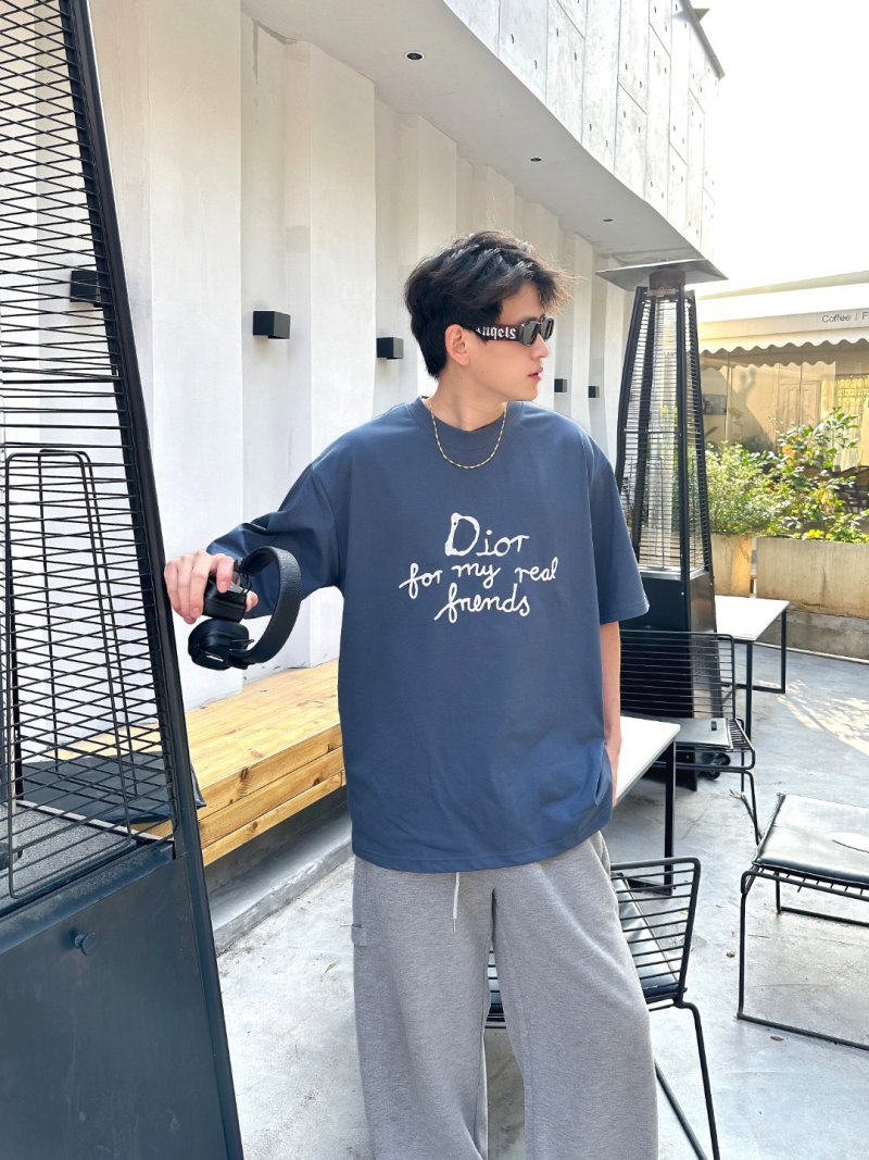 Dior 'For My Friends' Navy Oversized T-Shirt view