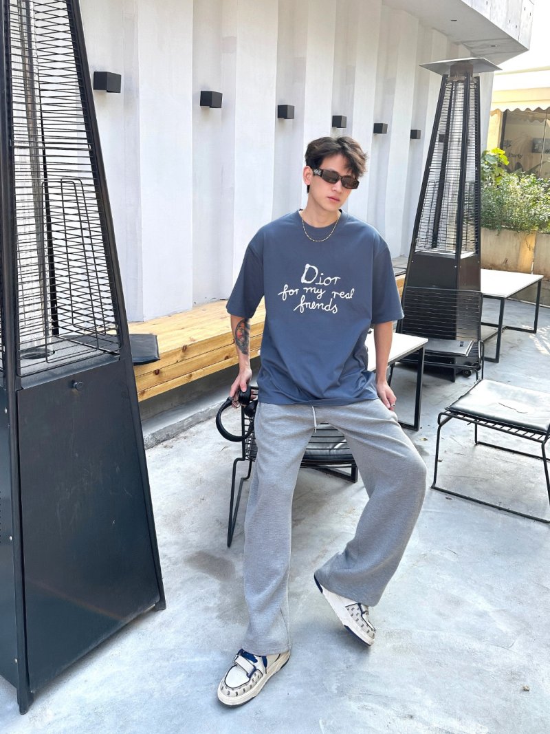Dior 'For My Friends' Navy Oversized T-Shirt view
