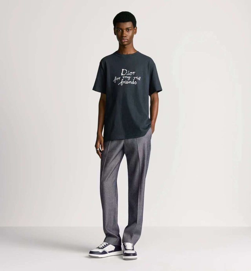 Dior 'For My Friends' Navy Oversized T-Shirt view