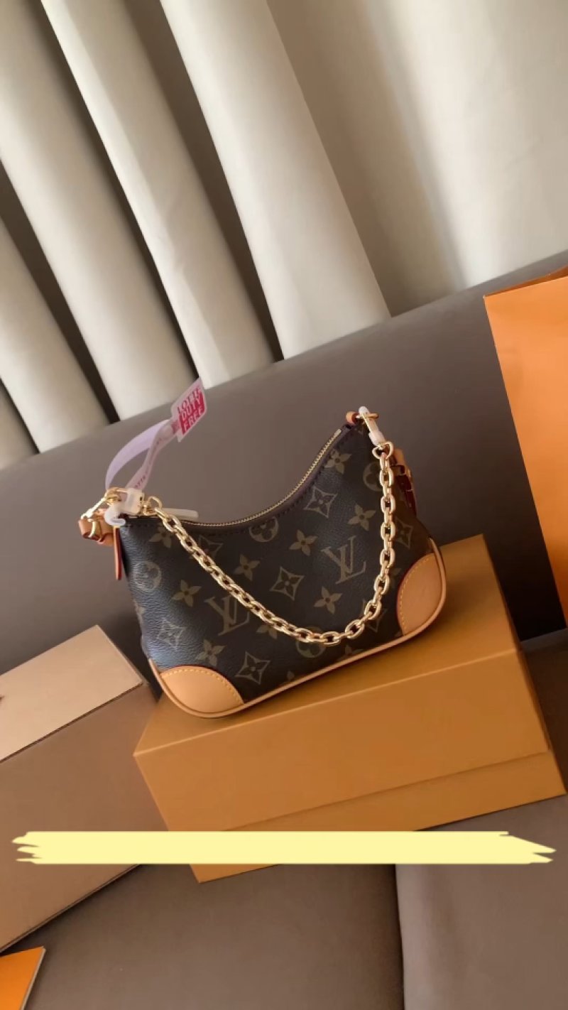 Louis Vuitton Monogram Baguette Shoulder Bag Brown