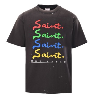 Saint Michael Multicolor Signature T-Shirt Black