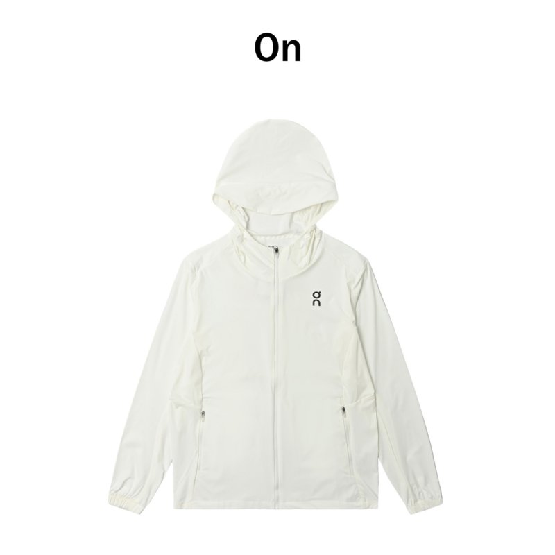 On White Lightweight Windbreaker Jacket view