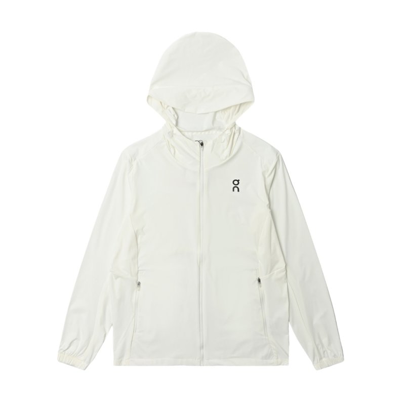 On White Lightweight Windbreaker Jacket view