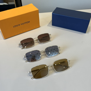 Louis Vuitton Square Metal Frame Sunglasses Gold Brown view 10