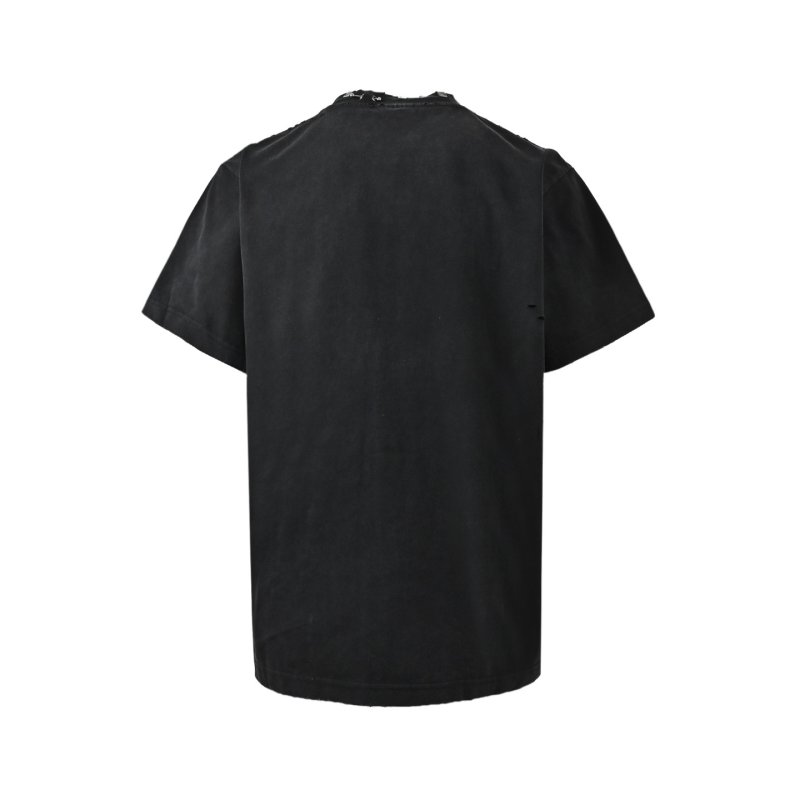 Oversized Crew Neck Short Sleeve T-Shirt - Slate Blue view
