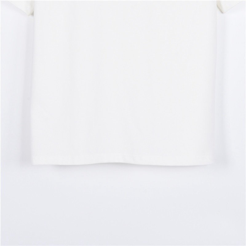 White Oversized T-Shirt with Embroidered Rose Logo view