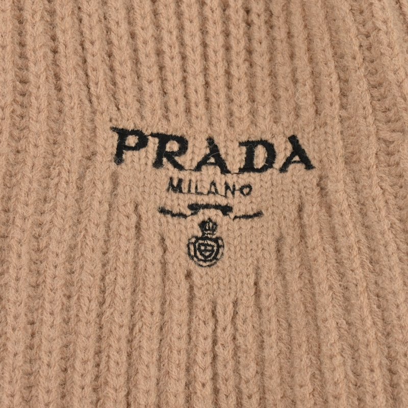 Prada Beige Ribbed Wool Cardigan view