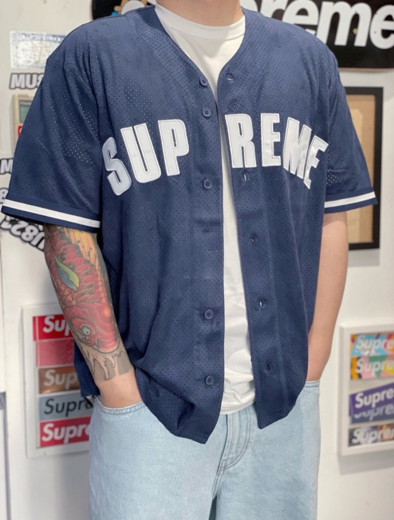 Navy Blue Mesh Sports T-Shirt with Embroidered Number view