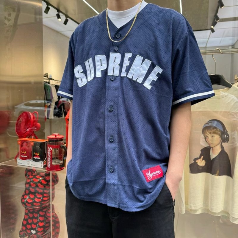 Navy Blue Mesh Sports T-Shirt with Embroidered Number view