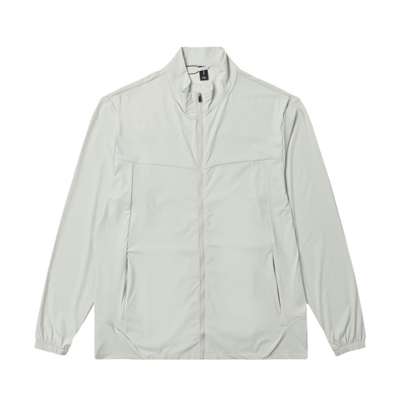 White Lightweight Zip Sunscreen Jacket view