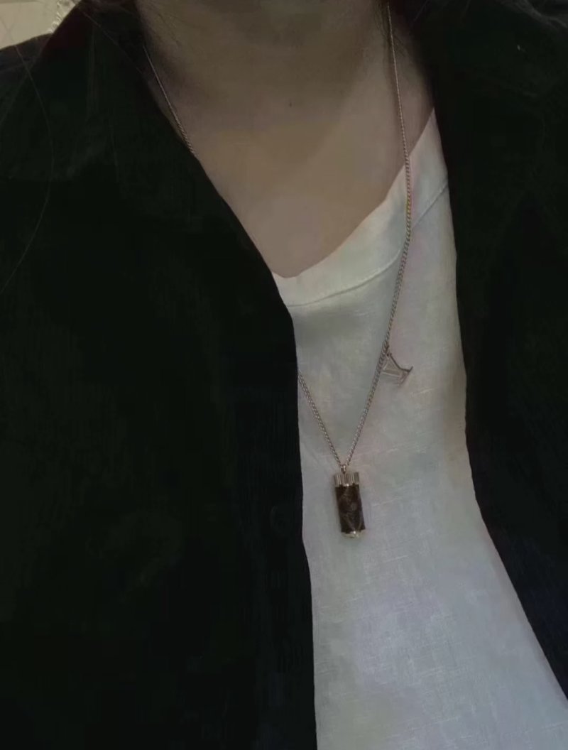 Louis Vuitton LV Perfume Bottle Black Pendant Necklace view