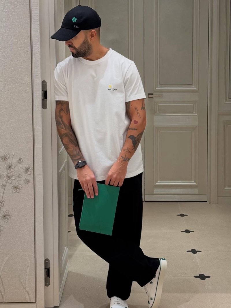 Dior Bee Logo White Short Sleeve T-Shirt view