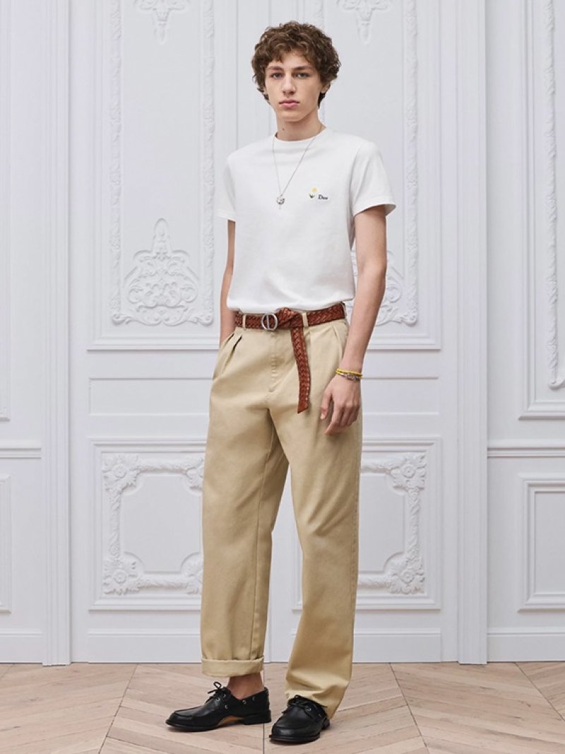 Dior Bee Logo White Short Sleeve T-Shirt view