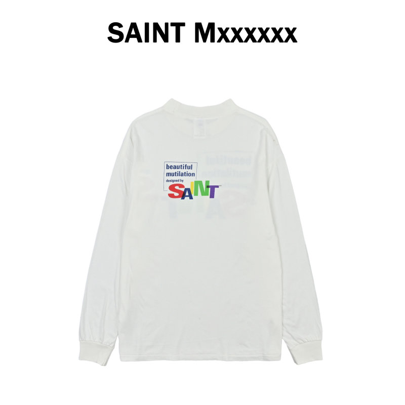 Saint Michael Beautiful Mutilation Cream Long Sleeve Tee view