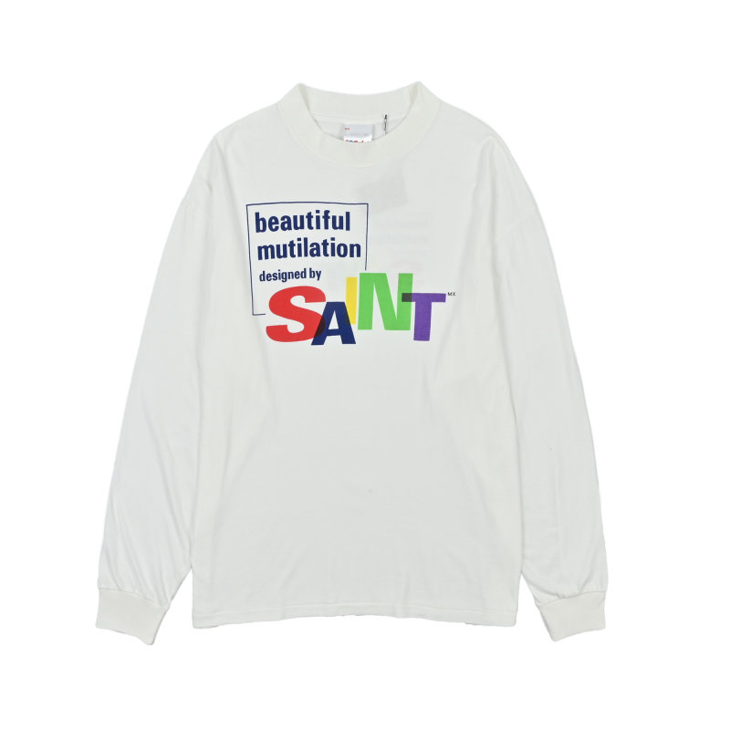 Saint Michael Beautiful Mutilation Cream Long Sleeve Tee view