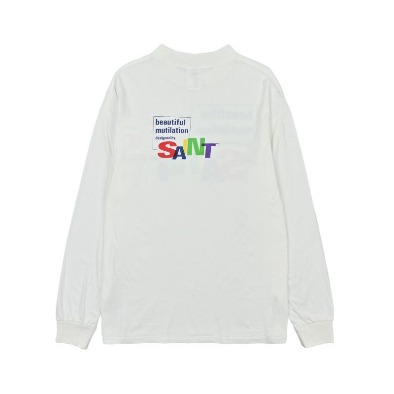 Saint Michael Beautiful Mutilation Cream Long Sleeve Tee view