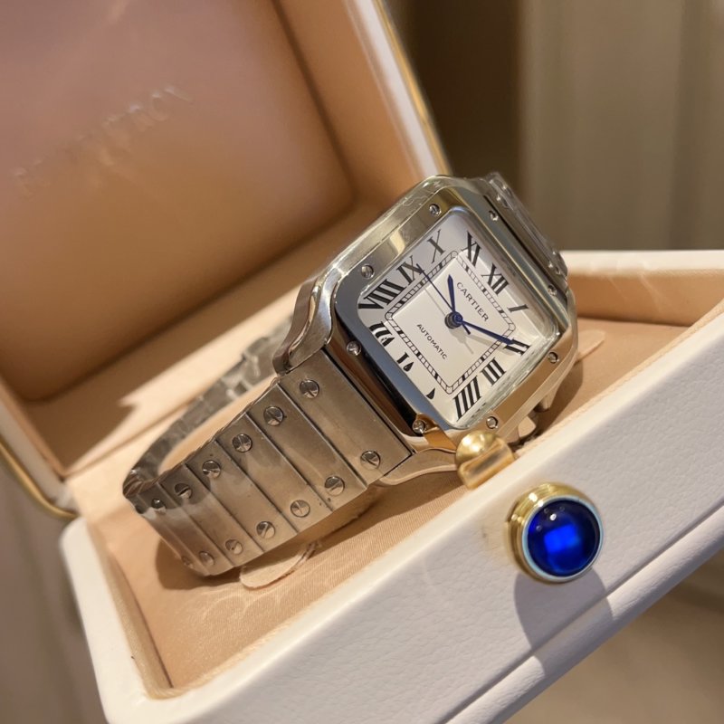 Cartier Santos Silver Stainless Steel Watch view