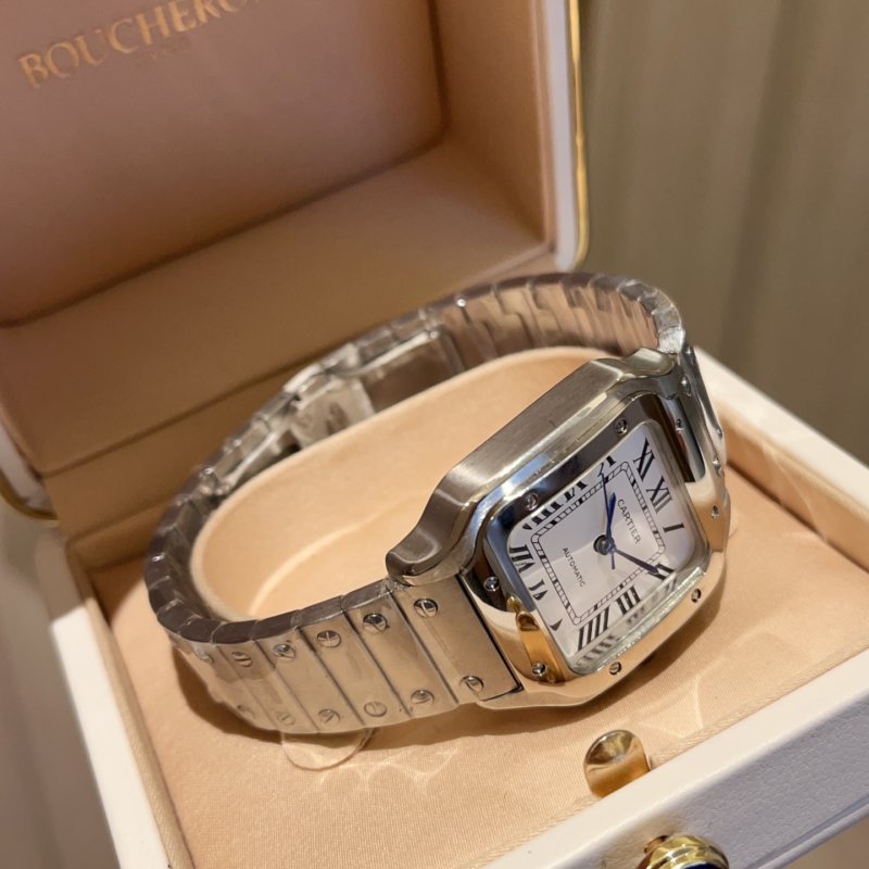 Cartier Santos Silver Stainless Steel Watch view