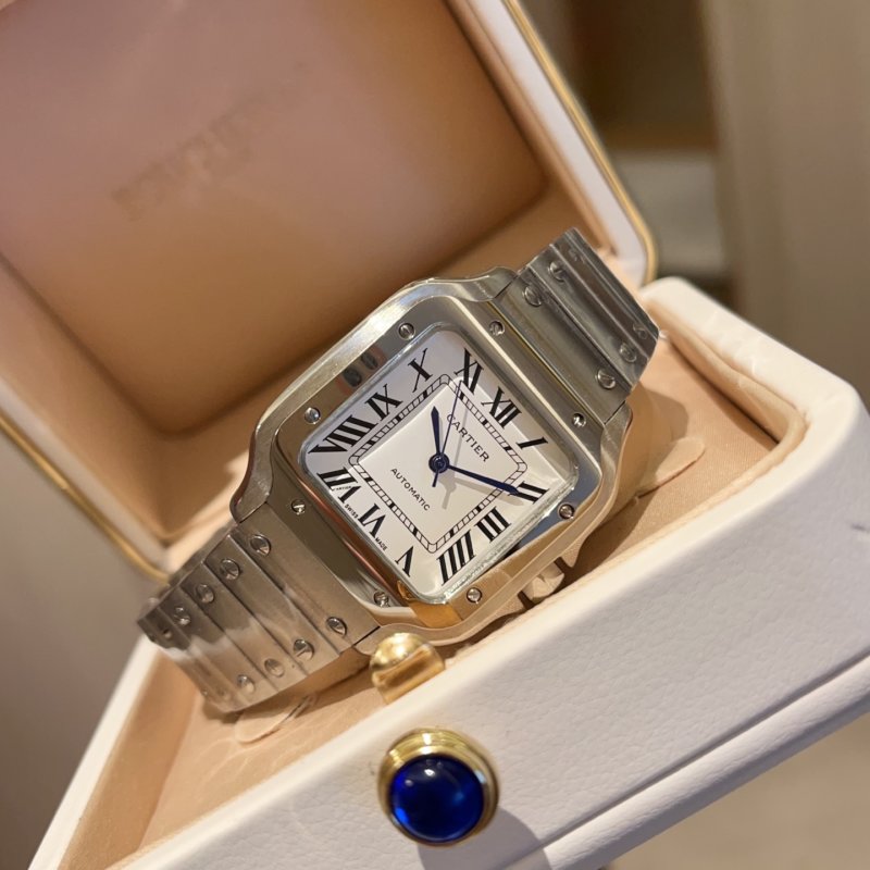 Cartier Santos Silver Stainless Steel Watch view