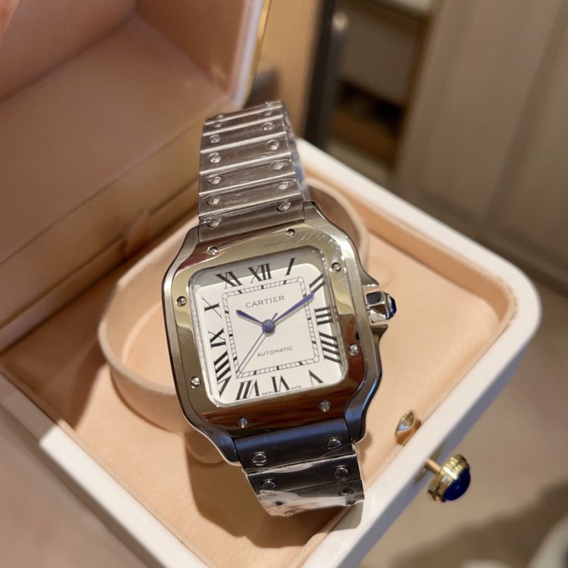 Cartier Santos Silver Stainless Steel Watch view