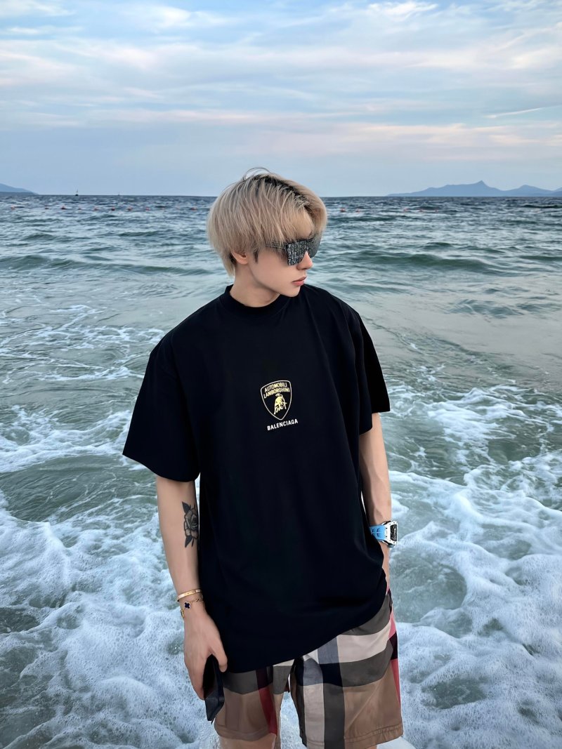 Balenciaga Lamborghini Shield Black T-Shirt