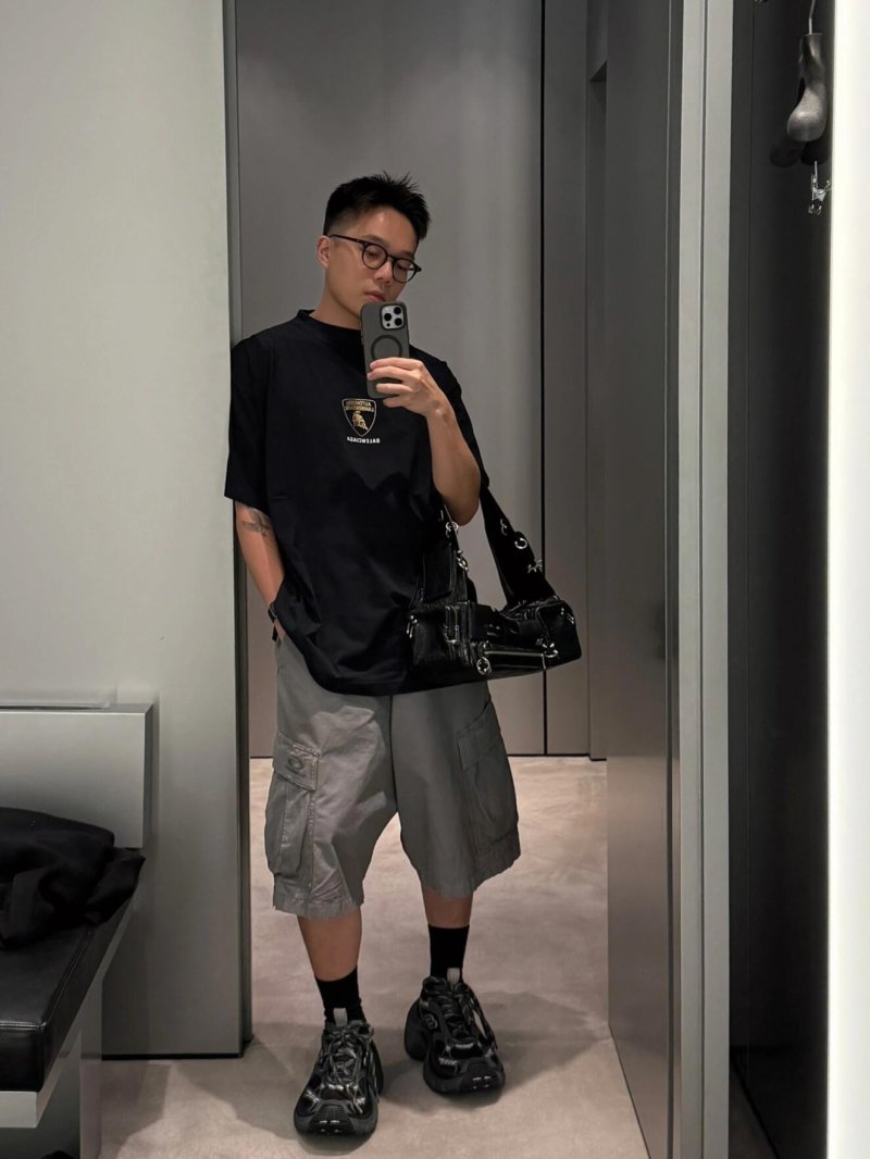Balenciaga Lamborghini Shield Black T-Shirt view