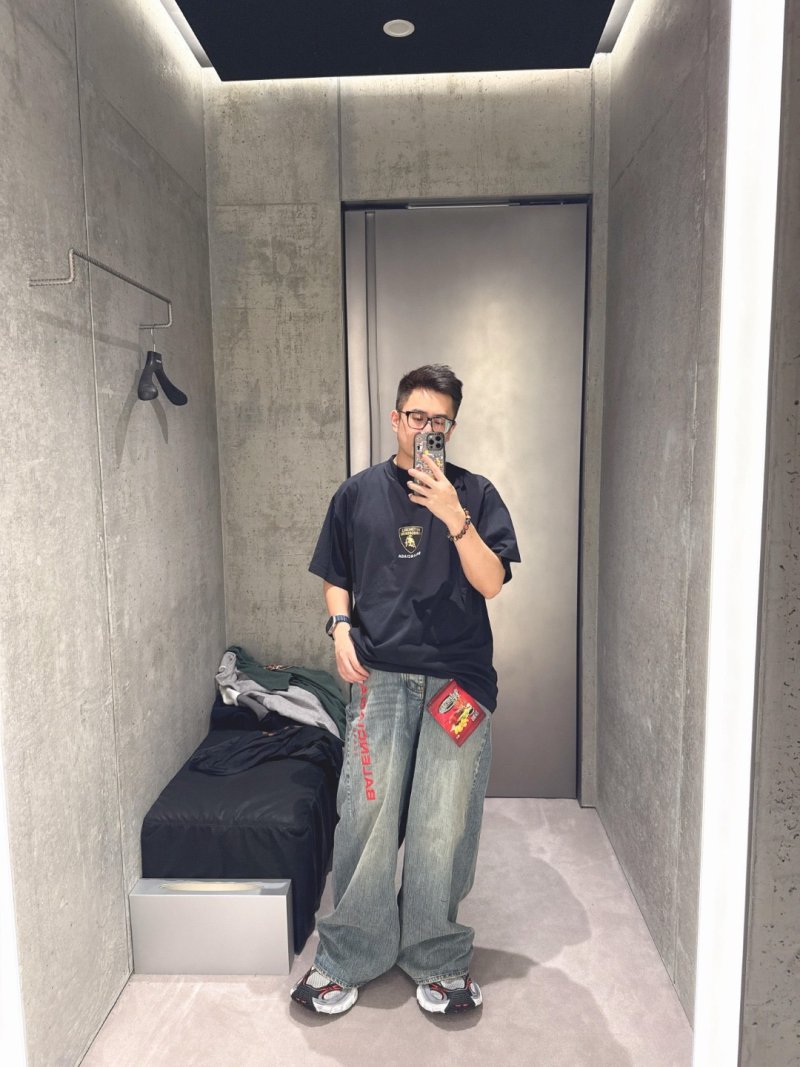 Balenciaga Lamborghini Shield Black T-Shirt view