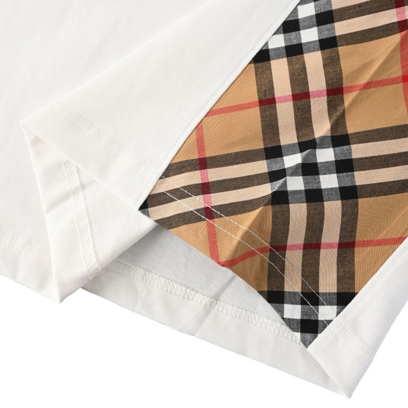 Burberry Check Side Panel White T-Shirt view