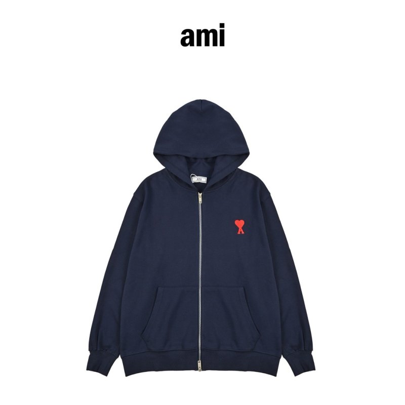 Navy Zip-Up Bomber Jacket view